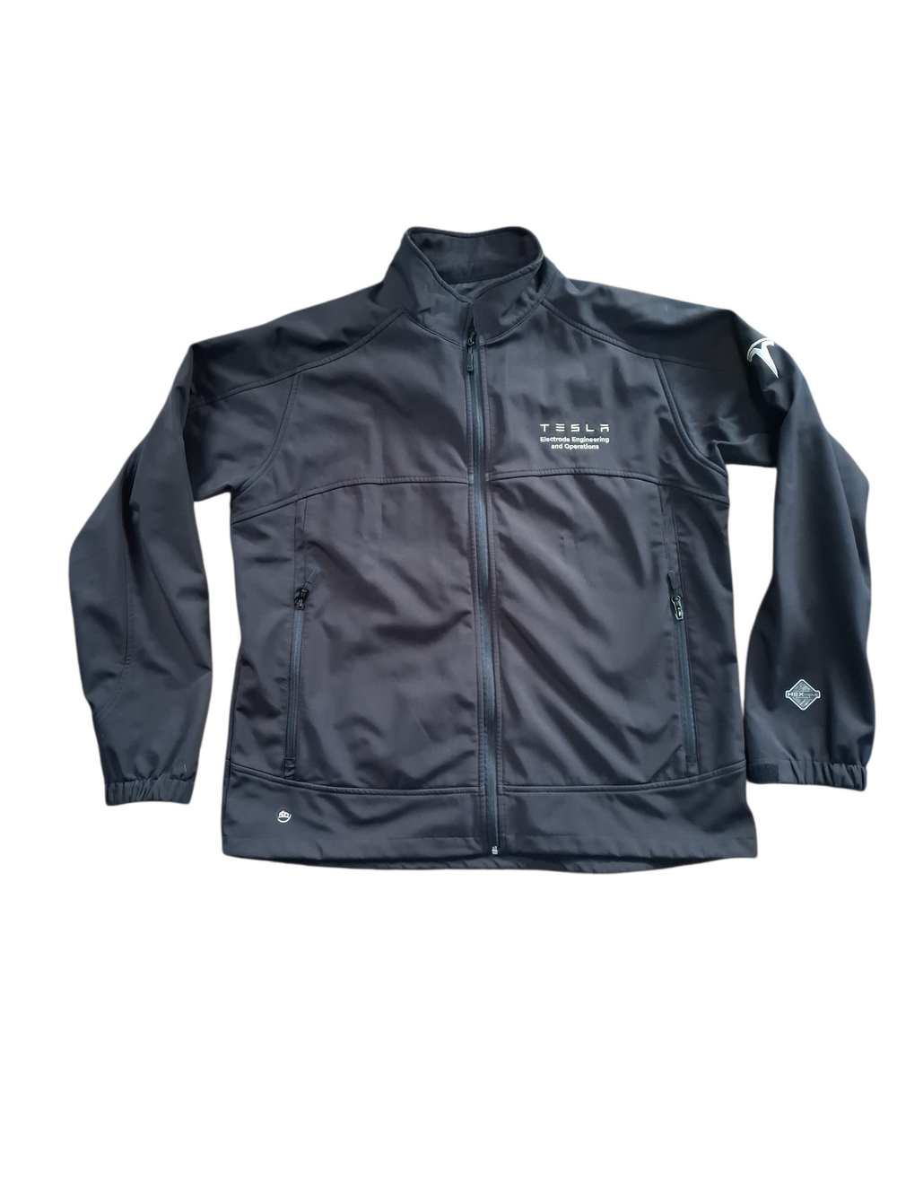 Tesla Motors Electrode Engineering & Ops Soft Shell Jacket XL Black Full Zip